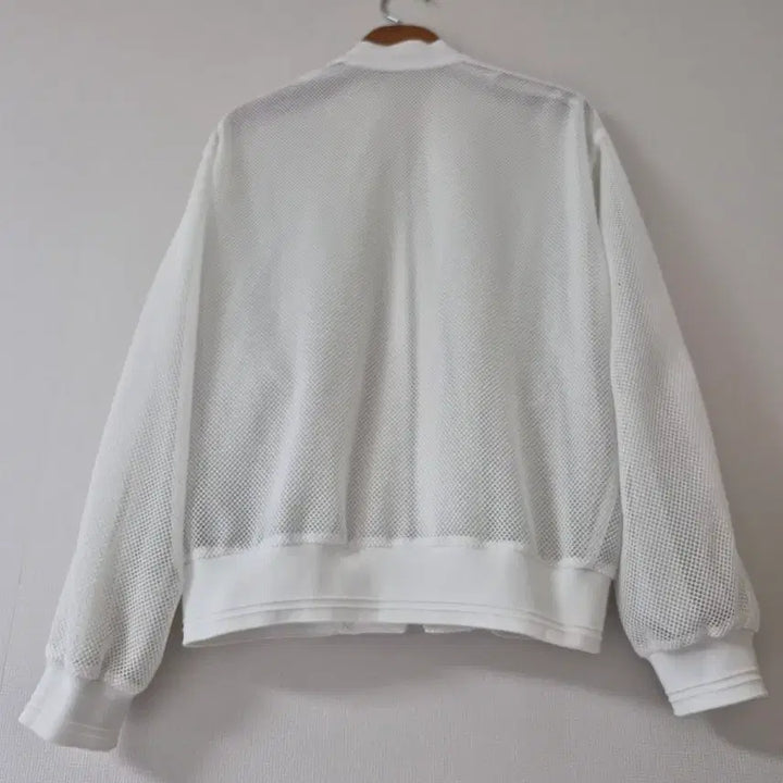 [BUNJANG] Hansome System White Mesh Zip-Up Jumper / [한섬시스템]화이트 메쉬 망사 집업 점퍼