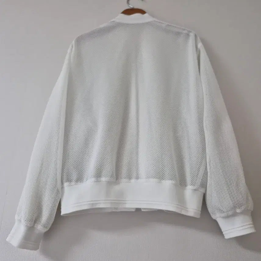 [BUNJANG] Hansome System White Mesh Zip-Up Jumper / [한섬시스템]화이트 메쉬 망사 집업 점퍼
