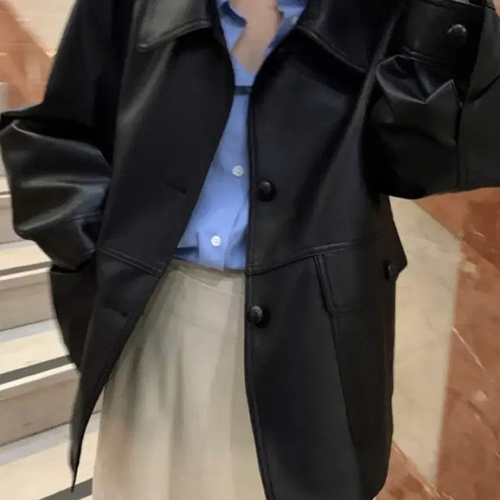 [BUNJANG] Modestmood Boston Jacket Vegan Leather / 모데스트무드 가죽자켓(Boston Jacket-Vegan LEATHER