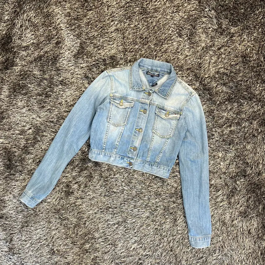 [BUNJANG] Tommy Hilfiger Cropped Denim Jacket (Size 164) / 타미힐피거 크롭 데님 청자켓 (164)