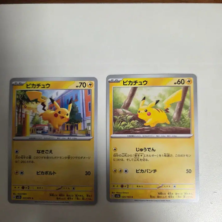 [BUNJANG] Pokemon Card Pikachu 2 Types Set (Japanese Edition) / [일본판] 포켓몬 카드 피카츄 2종 세트
