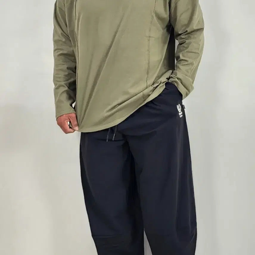 [BUNJANG] Physical Crown Pin Tuck Long Sleeve T-Shirt Khaki XL / [ XL ] 피지컬크라운 핀턱 긴팔 쭉티/롱슬리브_카키