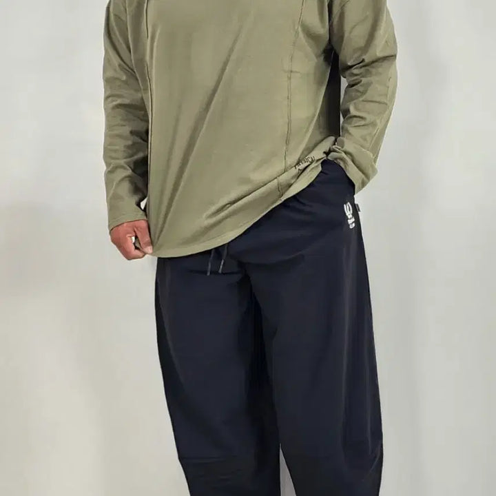 [BUNJANG] Physical Crown Pin Tuck Long Sleeve T-Shirt Khaki XL / [ XL ] 피지컬크라운 핀턱 긴팔 쭉티/롱슬리브_카키