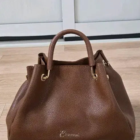 [BUNJANG] Elsa Verrono Brown Leather Tote Bag / 엘사베로니 브라운 가죽 토트백