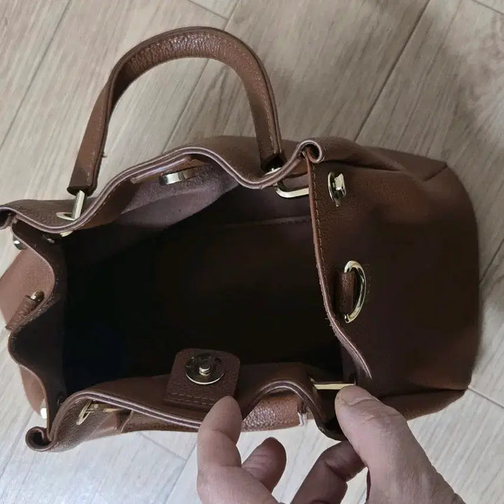 [BUNJANG] Elsa Verrono Brown Leather Tote Bag / 엘사베로니 브라운 가죽 토트백