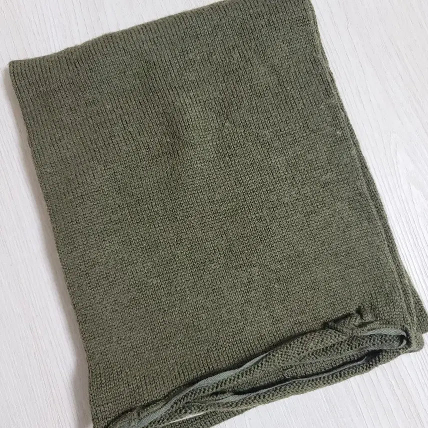 [BUNJANG] US Military Olive Drab Wool Scarf / 미군 국방색 울 스카프