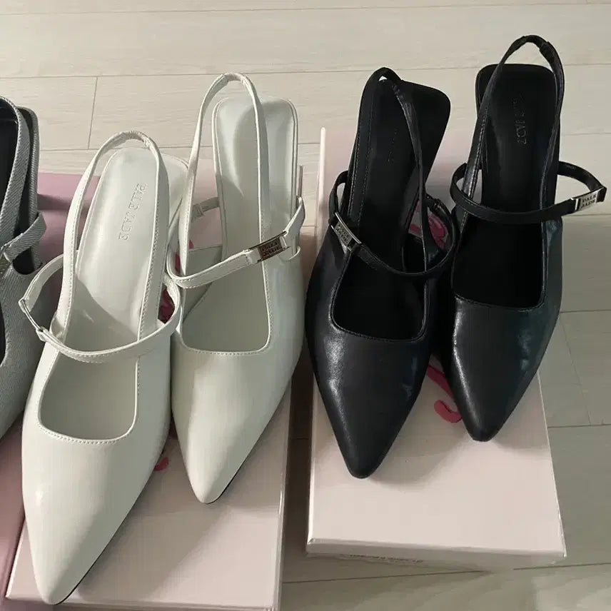 [BUNJANG] Pale Jade Slingback Shoes White / 230/235) 새상품 페일제이드 슬링백 화이트 중청 연청