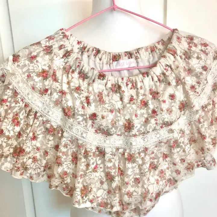 [BUNJANG] Lizlisa Flower Culotte Skirt / 리즈리사 Lizlisa 플라워 큐롯 스커트 갸루 히메갸루 라떼 오네
