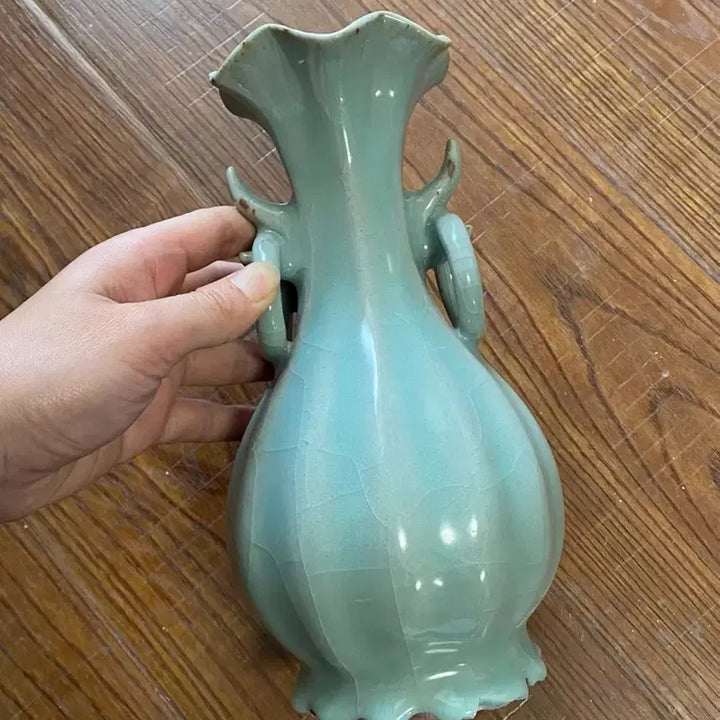 [BUNJANG] Authentic Late Qing Dynasty Longquan Celadon Vase / 진품 청나라후기 용천요(운송시간10일)