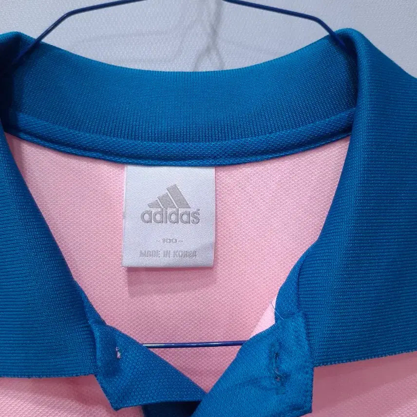 [BUNJANG] Adidas Pink Long Sleeve Polo Shirt Size 100 / 아디다스 핑크색 긴팔 폴로티 100
