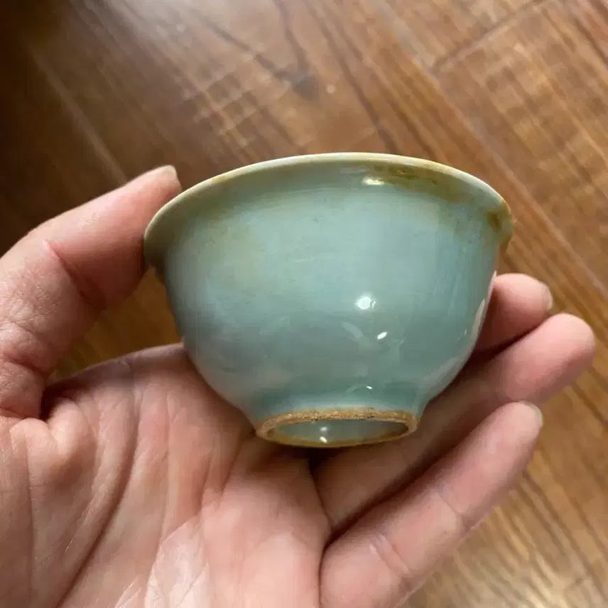[BUNJANG] Authentic Early Qing Dynasty Longquan Celadon Teacup / 진품 청나라초기 용천요(운송시간10일)
