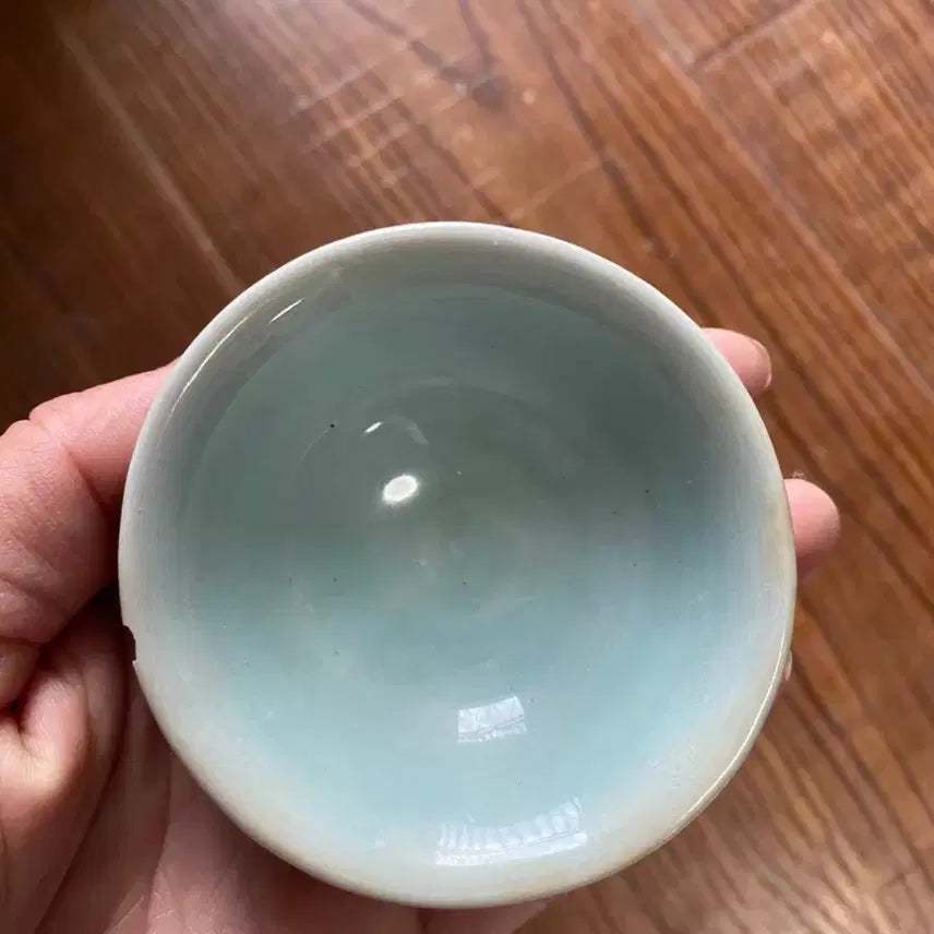 [BUNJANG] Authentic Early Qing Dynasty Longquan Celadon Teacup / 진품 청나라초기 용천요(운송시간10일)