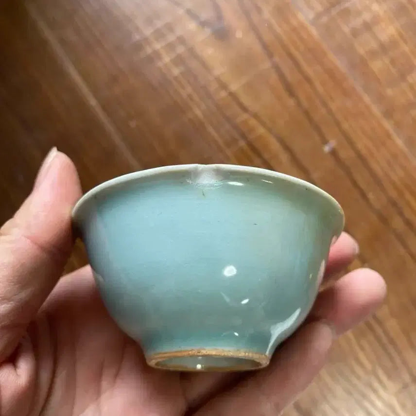 [BUNJANG] Authentic Early Qing Dynasty Longquan Celadon Teacup / 진품 청나라초기 용천요(운송시간10일)