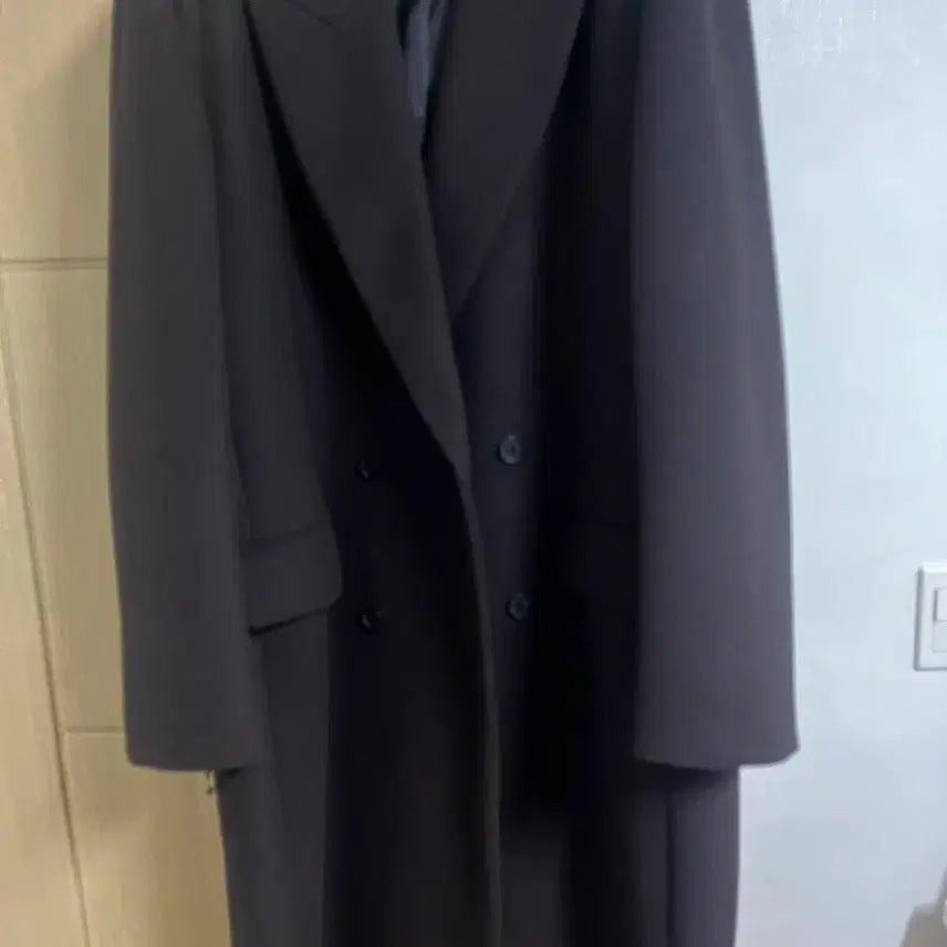 [BUNJANG] Musinsa Standard Double Maxi Coat Dark Gray 2XL / 무신사 스탠다드 더블 맥시 코트 다크그레이 2XL