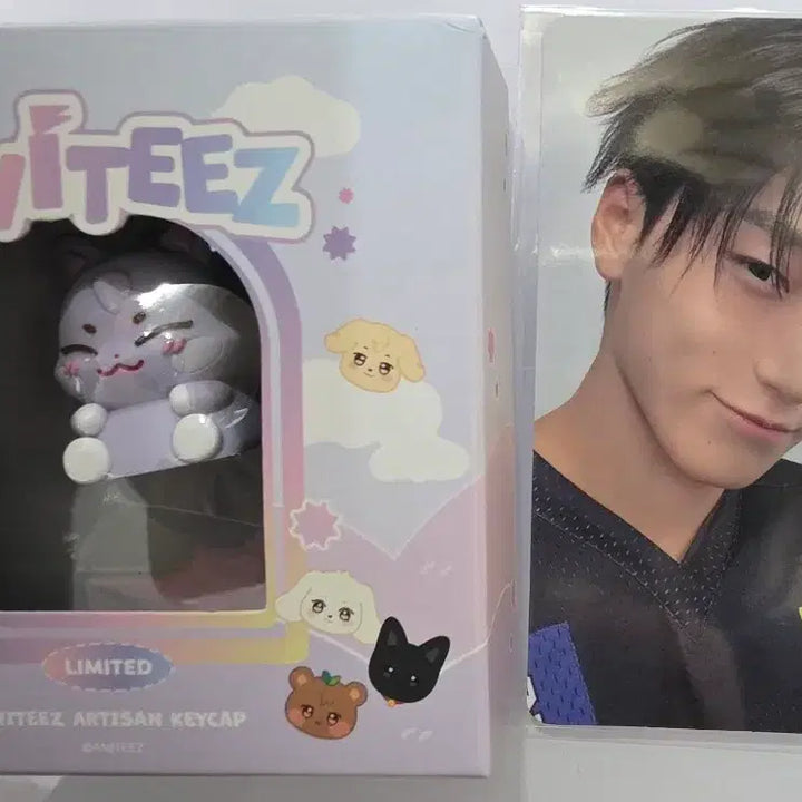 [BUNJANG] ATEEZ Aniteez Artisan Keycap + San Photocard / 에이티즈 ateez aniteez atisan keycap+san 포카