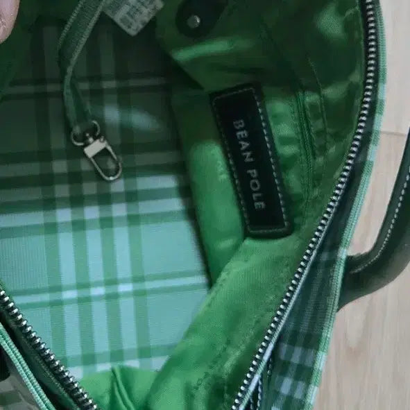 [BUNJANG] Beanpole Check Mini Tote Bag Green / BEAN POLE 체크 미니 토트백 그린
