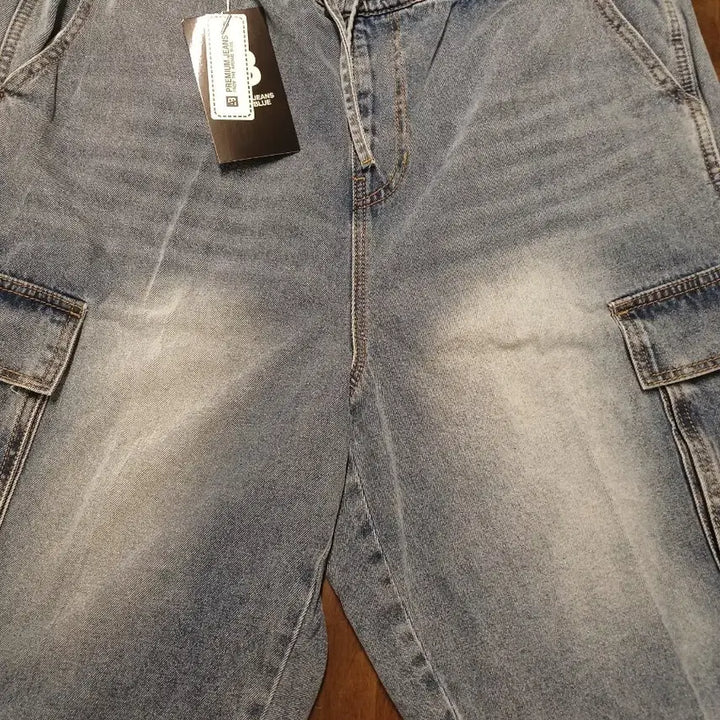 [BUNJANG] Premium Jeans Denim Cargo Shorts / 프리미엄진스 데님 카고 반바지