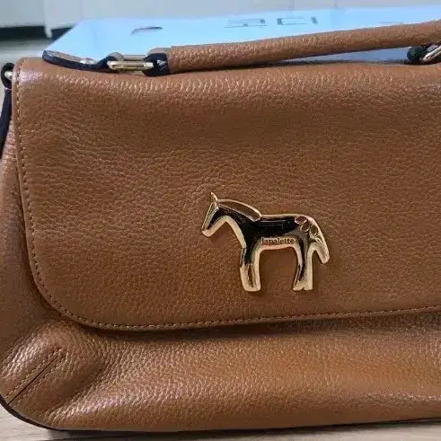 [BUNJANG] Lapalette Brown Leather Crossbody Bag / 라빠레뜨 브라운 가죽 크로스백