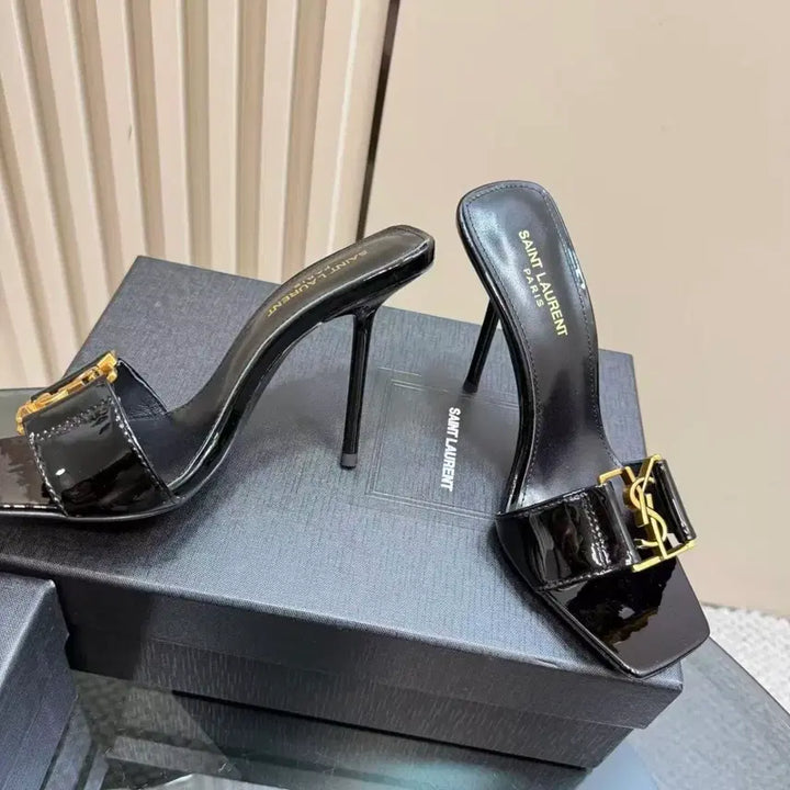 [BUNJANG] Saint Laurent Crystal Buckle Stiletto Heeled Sandals / YSL 생로랑샌들