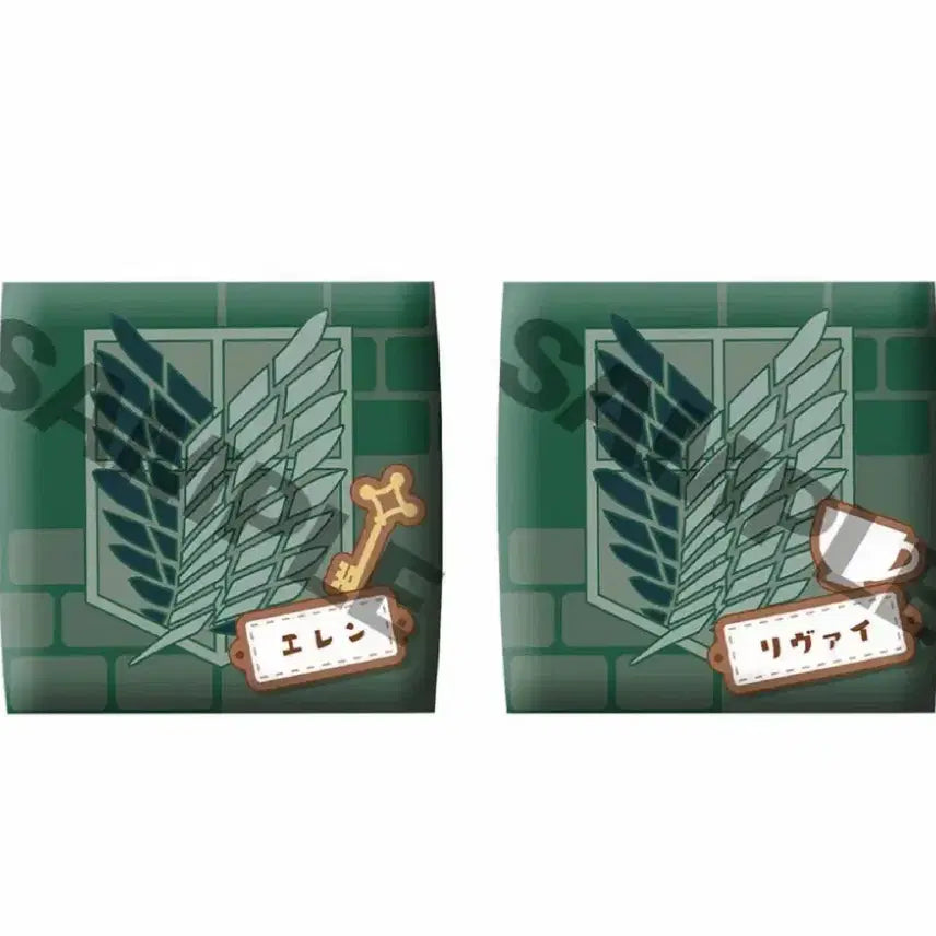[BUNJANG] Attack on Titan Levi &amp; Eren Look Up Figure with Cushion Special Benefit (Sealed) / 미개봉,현물 진격의거인 리바이+에렌 룩업(방석 특전 포함)