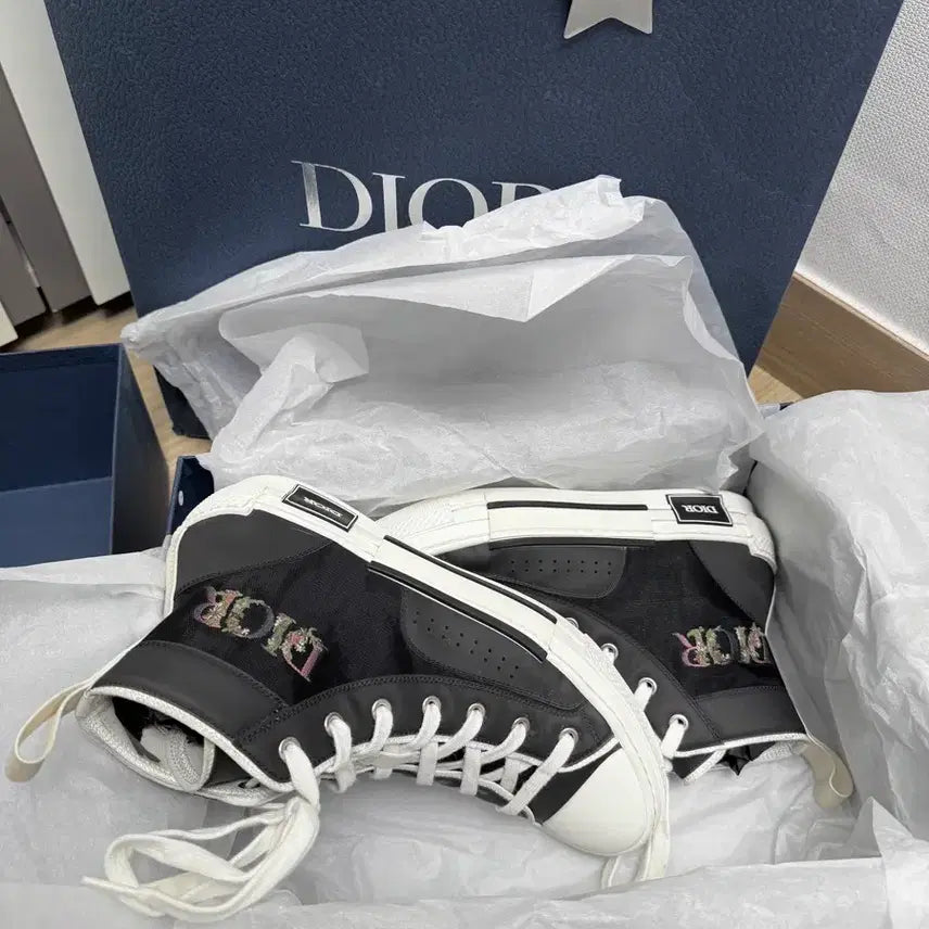 [BUNJANG] Dior B23 Flower High-Top Sneakers Size 41 / 디올 b23 플라워 스니커즈 하이탑 41