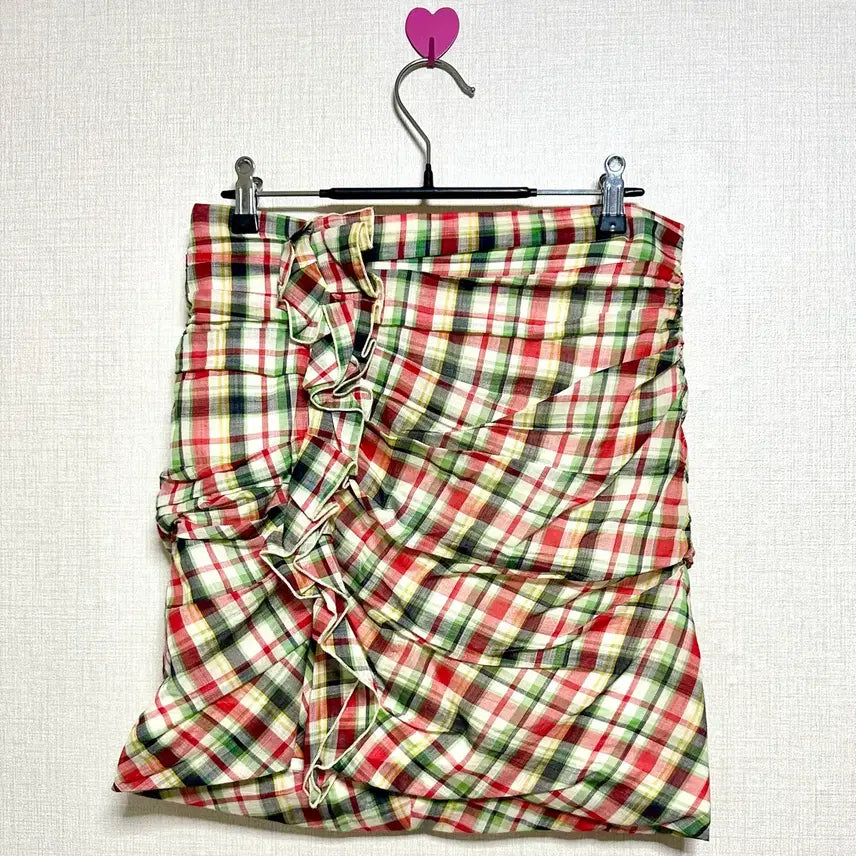 [BUNJANG] Isabel Marant Ruffled Tartan Check Mini Skirt Size 38 / 이자벨마랑 러플장식 타탄체크 미니스커트 38