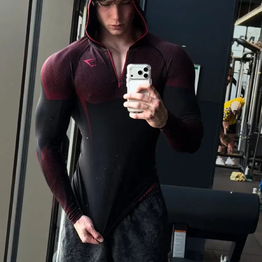 [BUNJANG] Gymshark Onyx V5 Hoodie Red / 짐샤크 오닉스 V5 레드 후디 [size S]