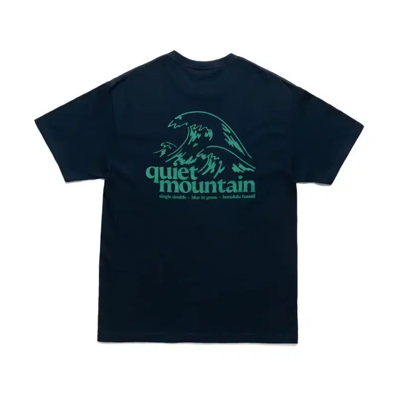[BUNJANG] Creek x Quiet Mountain Cafe Collaboration Hawaii Limited Edition Navy T-Shirt (Size L) / [L] Creek x Quiet Mountain 한정판 티셔츠 네이비
