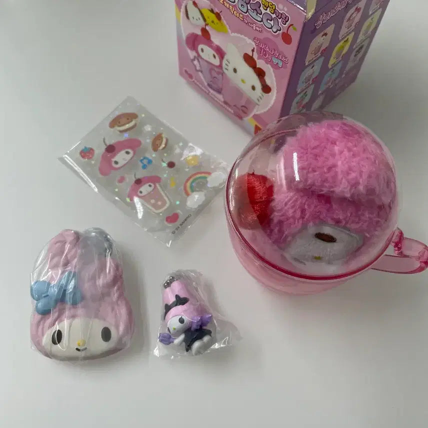 [BUNJANG] Sanrio My Melody 3 Types Cherry Tok Tok Keychain Gacha / 마이멜로디 3종 키링 가챠