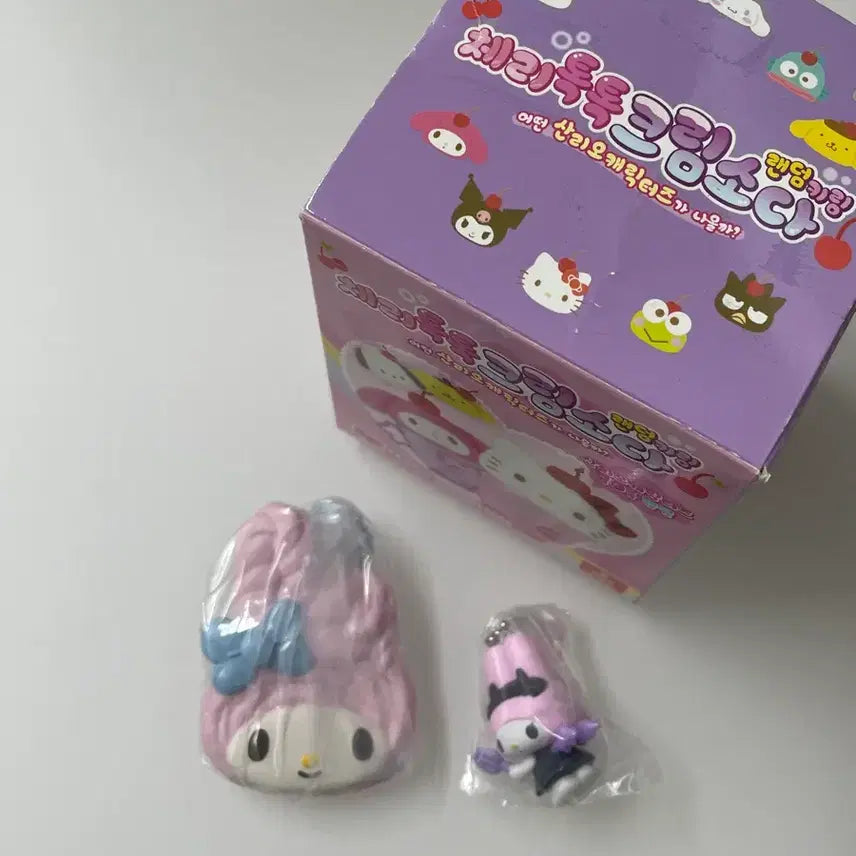 [BUNJANG] Sanrio My Melody 3 Types Cherry Tok Tok Keychain Gacha / 마이멜로디 3종 키링 가챠