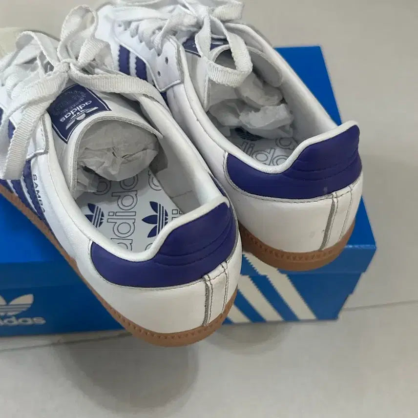 [BUNJANG] Adidas Samba OG "White Purple Energy Ink" (240mm) / 1회착용 무료배송/ 아디다스 삼바 OG 화이트 퍼플 에너지 잉크 240