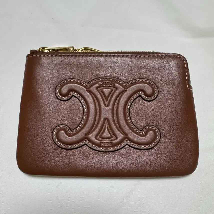 [BUNJANG] Celine Triomphe Coin Purse Brown / 셀린느 트리오페 동전 지갑 브라운