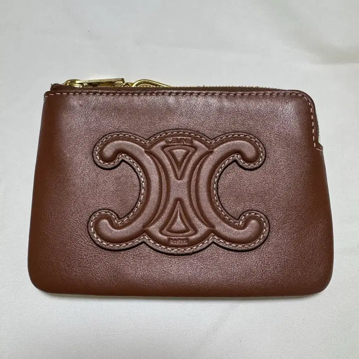 [BUNJANG] Celine Triomphe Coin Purse Brown / 셀린느 트리오페 동전 지갑 브라운