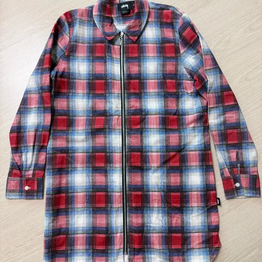 [BUNJANG] Stussy Check Zip-Up Shirt / STUSSY 스투시 체크 집업 셔츠