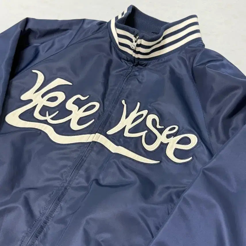 [BUNJANG] YESEYESEE High Neck Stadium Jacket Navy M / YESEYESEE 하이넥 스타디움자켓 네이비 M size