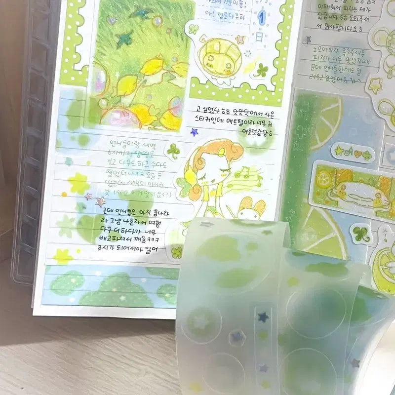 [BUNJANG] Atoz Club Earth Jelly 3D Holo Kiss Cut Sticker Set / (재고1)[띵] 에이투지클럽_지구별 젤리 3d 홀박 키스컷 /다꾸 문구