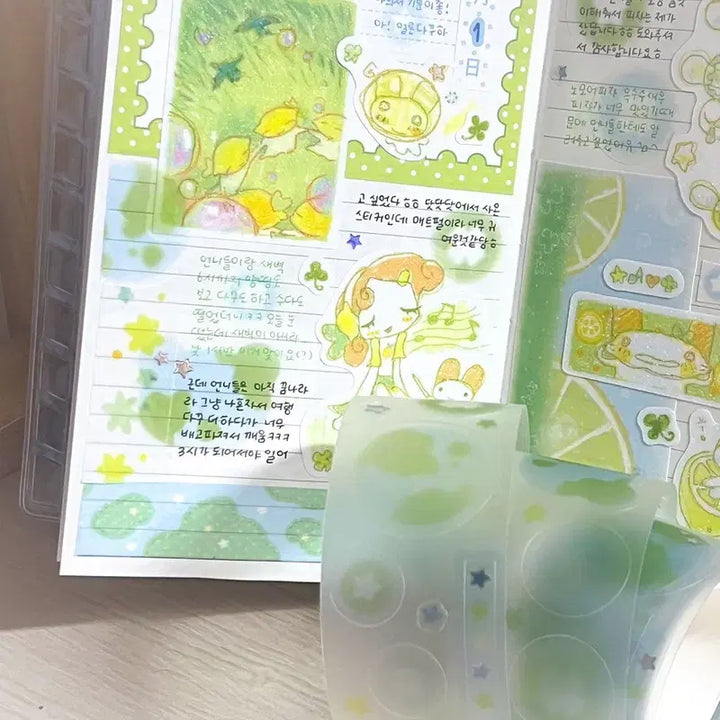[BUNJANG] Atoz Club Earth Jelly 3D Holo Kiss Cut Sticker Set / (재고1)[띵] 에이투지클럽_지구별 젤리 3d 홀박 키스컷 /다꾸 문구