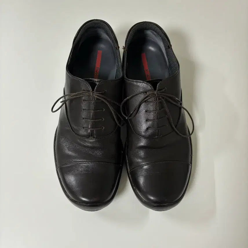 [BUNJANG] Prada Sport Leather Derby Shoes Brown / Prada sports leather derby