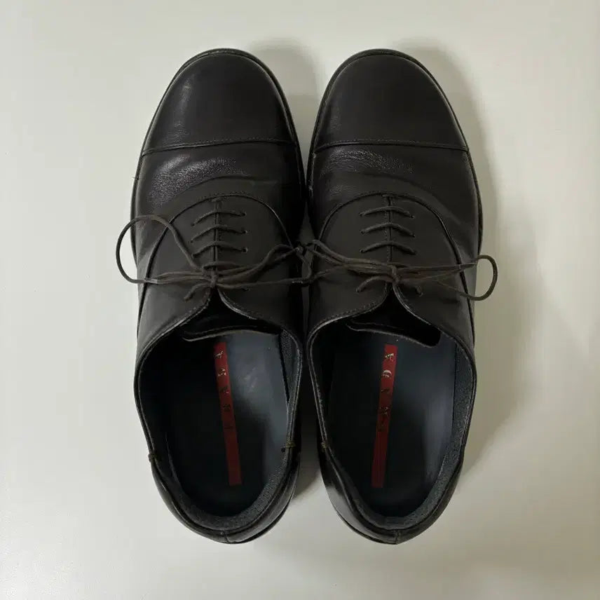 [BUNJANG] Prada Sport Leather Derby Shoes Brown / Prada sports leather derby