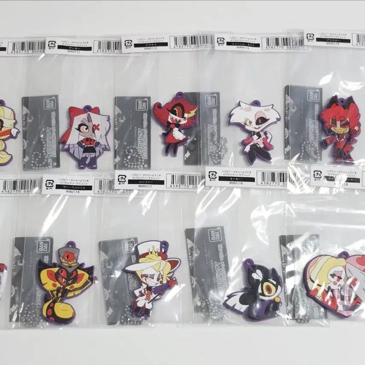 [BUNJANG] Hazbin Hotel Gashapon Rubber Mascot Full Set (10 Types, Sealed) / 해즈빈 호텔 가샤폰 러버 마스코트 가챠 10종 풀세트 (미개봉)