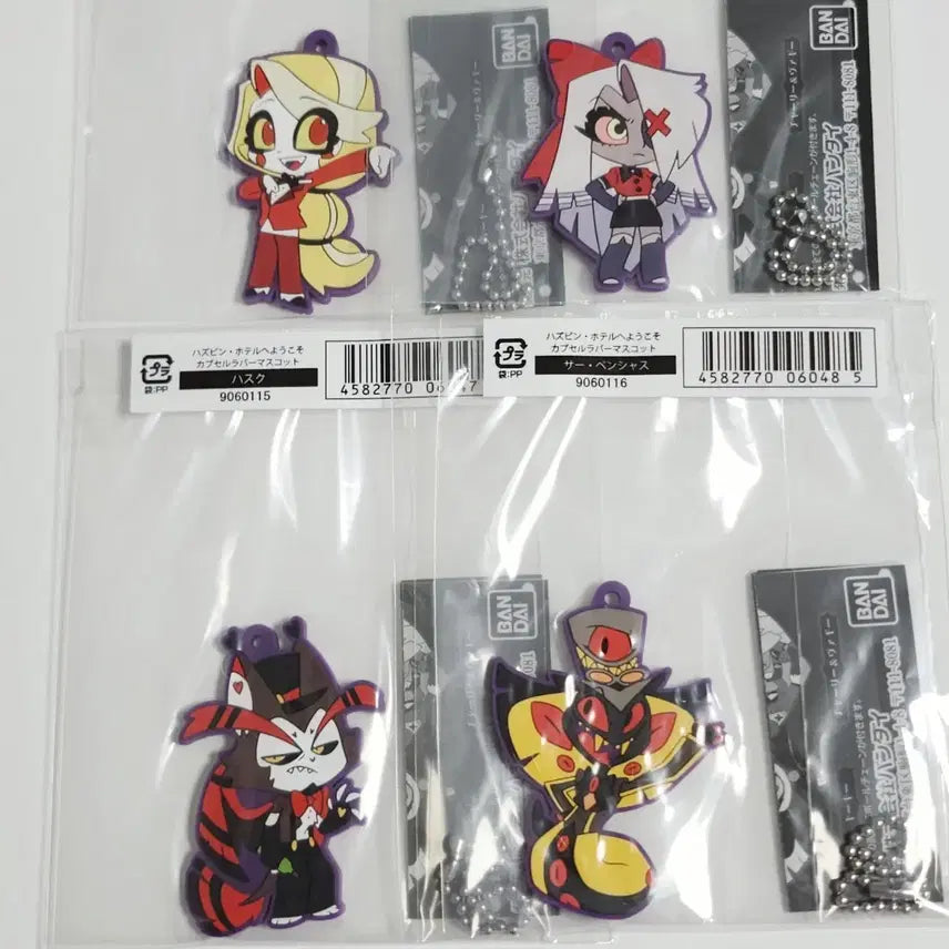 [BUNJANG] Hazbin Hotel Gashapon Rubber Mascot Full Set (10 Types, Sealed) / 해즈빈 호텔 가샤폰 러버 마스코트 가챠 10종 풀세트 (미개봉)