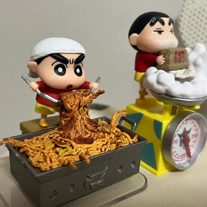 [BUNJANG] Crayon Shin-chan Cooking Re-Ment Yakisoba &amp; Flour Bomb Bundle Set / (일괄) 짱구 요리 리멘트 야끼소바 &amp; 밀가루 범벅