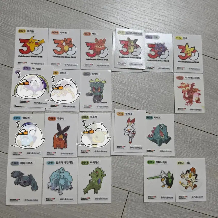 [BUNJANG] Pokemon 30th Anniversary Stickers / 교환/판매)포켓몬 30주년 띠부씰 추가중
