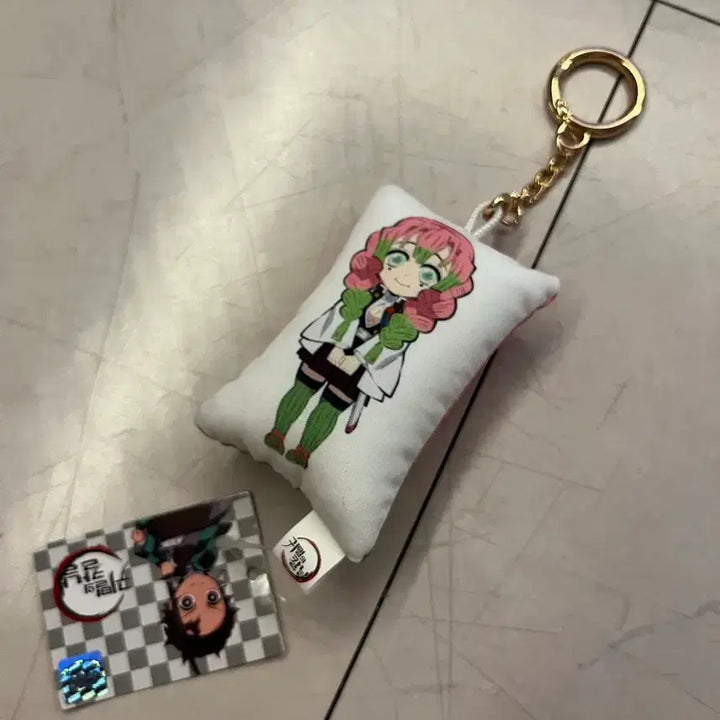 [BUNJANG] Demon Slayer Kanroji Mitsuri Cushion Keychain Plush Doll / 귀멸의 칼날 칸로지 미츠리 쿠션 키링 인형 키링