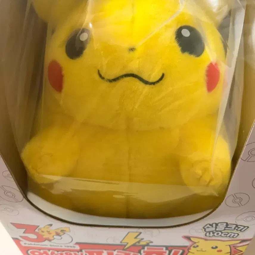 [BUNJANG] Pokemon 30th Anniversary Chubby Pikachu Plush Toy (Sealed) / [미개봉] 포켓몬 30주년 뚱카츄 어서와 피카츄 인형 판매해요