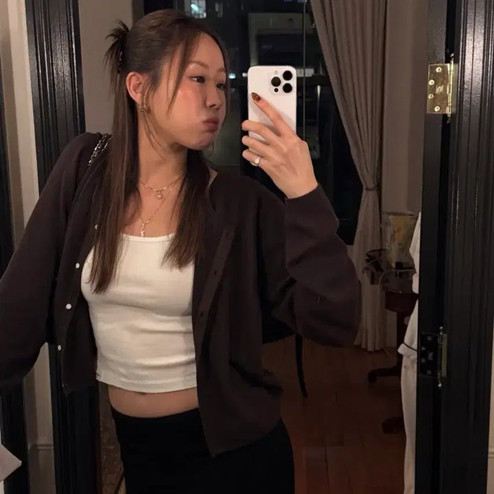 [BUNJANG] Glowny G CLASSIC CAMISOLE White / 글로니(Glowny) G CLASSIC CAMISOLE 캐미솔 화이트