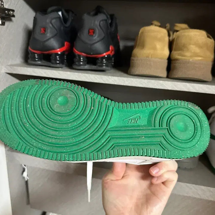 [BUNJANG] Nike Air Force 1 White/Green Swoosh / 나이키 에어포스1 흰/초 녹색 스우시 초록포스
