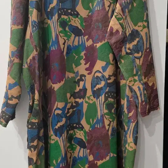 [BUNJANG] Pattern Pocket Long Dress / 패턴 포켓 롱 원피스