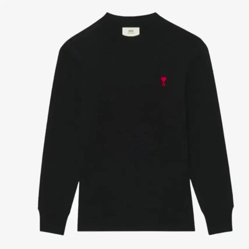 [BUNJANG] AMI Small Heart Long Sleeve T-Shirt / 아미 스몰 하트 롱슬리브