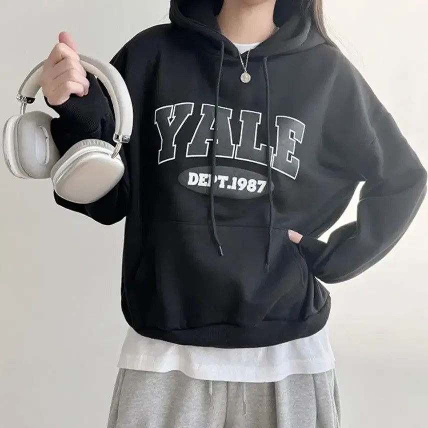 [BUNJANG] Yale Black Hoodie / 후드티